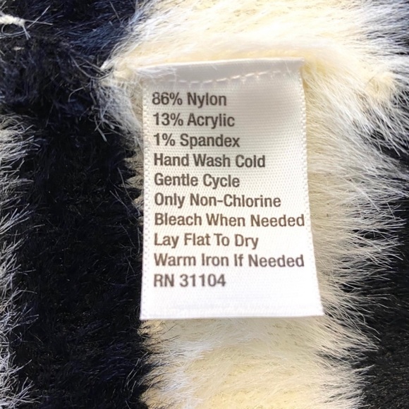 EUC Madison Super-Soft “Eyelash” Mixed Pattern Sweater w/Animal Print & Stripes - Picture 6 of 6